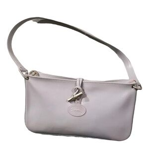 Longchamp Roseau leather handbag vintage purple shoulder bag GUC
